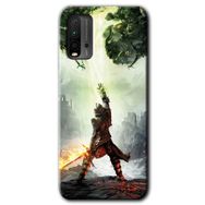 Xiaomi Redmi 9T Dragon Hunter Baskılı Uyumlu Silikon Kılıf