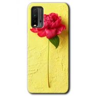 Xiaomi Redmi 9T Kırmızı Gül Baskılı Uyumlu Silikon Kılıf