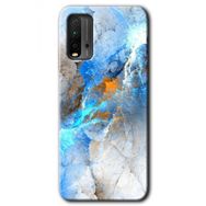 Xiaomi Redmi 9T Mavi Buzul Baskılı Uyumlu Silikon Kılıf