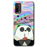 Xiaomi Redmi 9T Milkshake Panda Baskılı Uyumlu Silikon Kılıf