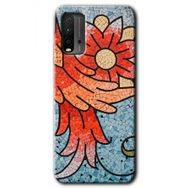 Xiaomi Redmi 9T Mozaik Çiçek Baskılı Uyumlu Silikon Kılıf