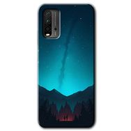 Xiaomi Redmi 9T Night Fores Mount Baskılı Uyumlu Silikon Kılıf