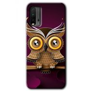 Xiaomi Redmi 9T Owl Bird Branch Baskılı Uyumlu Silikon Kılıf