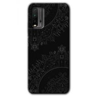 Xiaomi Redmi 9T Siyah Mandala Baskılı Uyumlu Silikon Kılıf