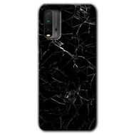 Xiaomi Redmi 9T Siyah Mermer Baskılı Uyumlu Silikon Kılıf