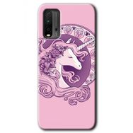 Xiaomi Redmi 9T Unicorn Pembe Baskılı Uyumlu Silikon Kılıf