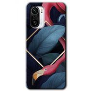 Xiaomi Redmi K40 Flamingo Yaprak Baskılı Uyumlu Silikon Kılıf