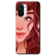 Xiaomi Redmi K40 Kızıl Kız Baskılı Uyumlu Silikon Kılıf