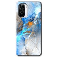 Xiaomi Redmi K40 Mavi Buzul Baskılı Uyumlu Silikon Kılıf