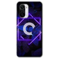 Xiaomi Redmi K40 Pro Dark Neon Yaprak O Harfi Baskılı Uyumlu Silikon Kılıf