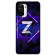 Xiaomi Redmi K40 Pro Dark Neon Yaprak Z Harfi Baskılı Uyumlu Silikon Kılıf