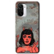 Xiaomi Redmi K40 Pro Devil Girl Baskılı Uyumlu Silikon Kılıf