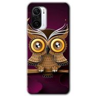 Xiaomi Redmi K40 Pro Owl Bird Branch Baskılı Uyumlu Silikon Kılıf
