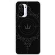 Xiaomi Redmi K40 Pro Siyah Mandala 1 Baskılı Uyumlu Silikon Kılıf
