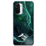 Xiaomi Redmi K40 Pro Yeşil Kurt Baskılı Uyumlu Silikon Kılıf