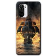 Xiaomi Redmi K40 Siyah İnci Baskılı Uyumlu Silikon Kılıf