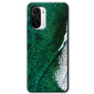 Xiaomi Redmi K40 Yeşil Okyanus Baskılı Uyumlu Silikon Kılıf