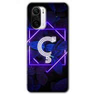 Xiaomi Redmi Mi 11I Dark Neon Yaprak Ç Harfi Baskılı Uyumlu Silikon Kılıf