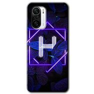 Xiaomi Redmi Mi 11I Dark Neon Yaprak H Harfi Baskılı Uyumlu Silikon Kılıf