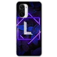 Xiaomi Redmi Mi 11I Dark Neon Yaprak L Harfi Baskılı Uyumlu Silikon Kılıf