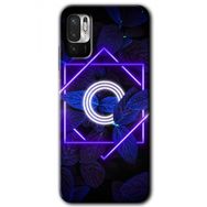 Xiaomi Redmi Note 10 5G Dark Neon Yaprak Ö Harfi Baskılı Uyumlu Silikon Kılıf