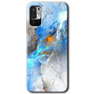 Xiaomi Redmi Note 10 5G Mavi Buzul Baskılı Uyumlu Silikon Kılıf