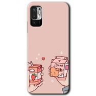 Xiaomi Redmi Note 10 5G Meyveli Süt Baskılı Uyumlu Silikon Kılıf