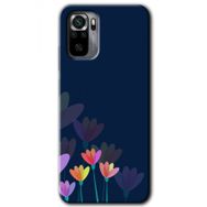 Xiaomi Redmi Note 10 Çizim Çiçekleri Baskılı Uyumlu Silikon Kılıf