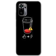 Xiaomi Redmi Note 10 Coffee Battery Baskılı Uyumlu Silikon Kılıf