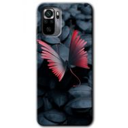 Xiaomi Redmi Note 10 Dark Butterfly Baskılı Uyumlu Silikon Kılıf