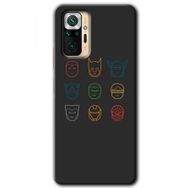 Xiaomi Redmi Note 10 Pro Avengers Minimalism Baskılı Uyumlu Silikon Kılıf