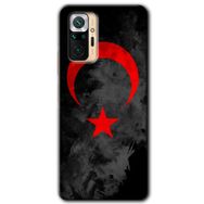 Xiaomi Redmi Note 10 Pro Black Ayyıldız Baskılı Uyumlu Silikon Kılıf
