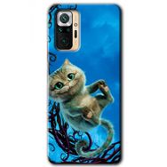 Xiaomi Redmi Note 10 Pro Çılgın Kedi Baskılı Uyumlu Silikon Kılıf
