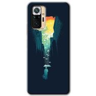 Xiaomi Redmi Note 10 Pro City Bird Sky Baskılı Uyumlu Silikon Kılıf
