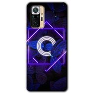 Xiaomi Redmi Note 10 Pro Dark Neon Yaprak Ö Harfi Baskılı Uyumlu Silikon Kılıf