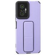 Xiaomi Redmi Note 10 Pro Mega Standlı Silikon Lila Kılıf