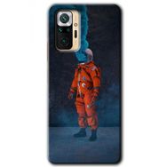Xiaomi Redmi Note 10 Pro Smoke Astronot Baskılı Uyumlu Silikon Kılıf