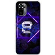 Xiaomi Redmi Note 10S Dark Neon Yaprak Ş Harfi Baskılı Uyumlu Silikon Kılıf
