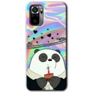 Xiaomi Redmi Note 10S Milkshake Panda Baskılı Uyumlu Silikon Kılıf