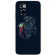 Xiaomi Redmi Note 11 4G Astronot Kıyafeti Baskılı Uyumlu Silikon Kılıf