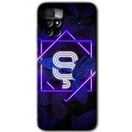 Xiaomi Redmi Note 11 4G Dark Neon Yaprak S Harfi Baskılı Uyumlu Silikon Kılıf