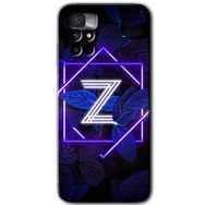 Xiaomi Redmi Note 11 4G Dark Neon Yaprak Z Harfi Baskılı Uyumlu Silikon Kılıf