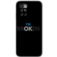 Xiaomi Redmi Note 11 4G Im Broken Baskılı Uyumlu Silikon Kılıf