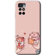 Xiaomi Redmi Note 11 4G Meyveli Süt Baskılı Uyumlu Silikon Kılıf