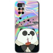 Xiaomi Redmi Note 11 4G Milkshake Panda Baskılı Uyumlu Silikon Kılıf
