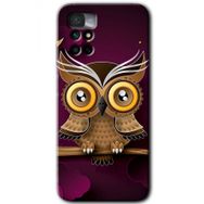 Xiaomi Redmi Note 11 4G Owl Bird Branch Baskılı Uyumlu Silikon Kılıf