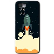 Xiaomi Redmi Note 11 4G Space Smoke Baskılı Uyumlu Silikon Kılıf