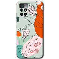 Xiaomi Redmi Note 11 4G Vektör Çiçekler Baskılı Uyumlu Silikon Kılıf