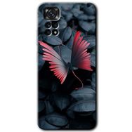 Xiaomi Redmi Note 11 5G Global Dark Butterfly Baskılı Uyumlu Silikon Kılıf