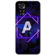 Xiaomi Redmi Note 11 5G Global Dark Neon Yaprak A Harfi Baskılı Uyumlu Silikon Kılıf
